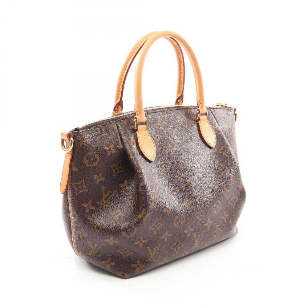Louis Vuitton Brown Leather Turenne Handbag Canvas Monogram